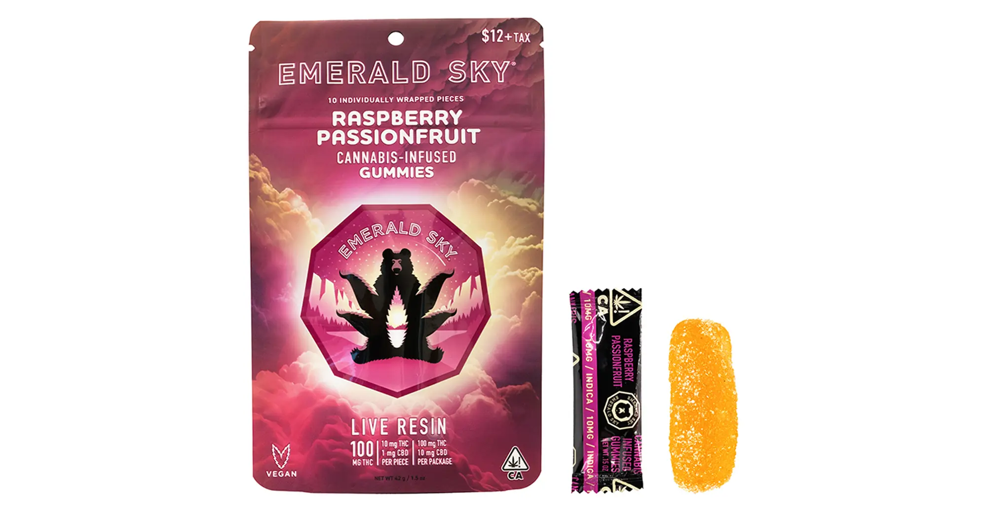 Raspberry Passionfruit 10:1 CBD Live Resin Gummies